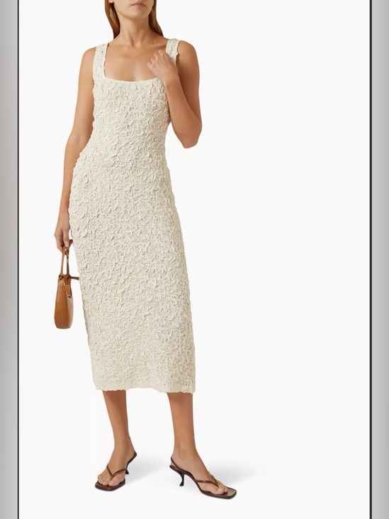 Mara Hoffman Dresses & Skirts - Mara Hoffman NWOT Women’s Sloan Sleeveless Midi Popcorn Column Dress In Cream XS